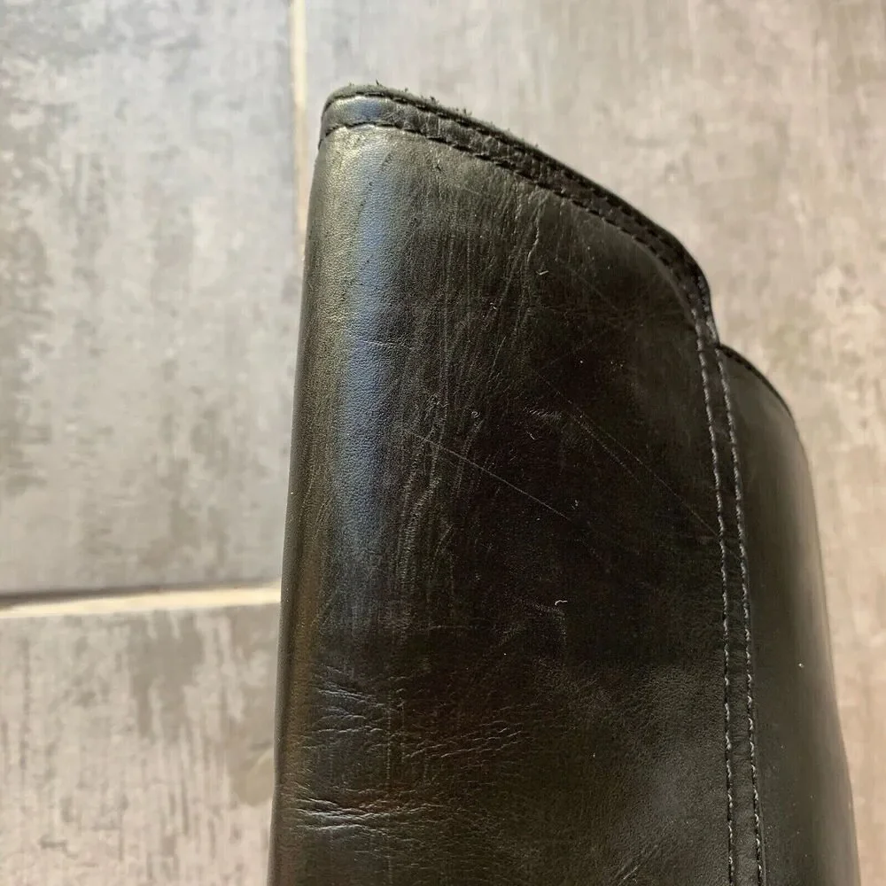$530 Tory Burch Black Classic Designer Jess Leather Riding Tall Boots Fall 8